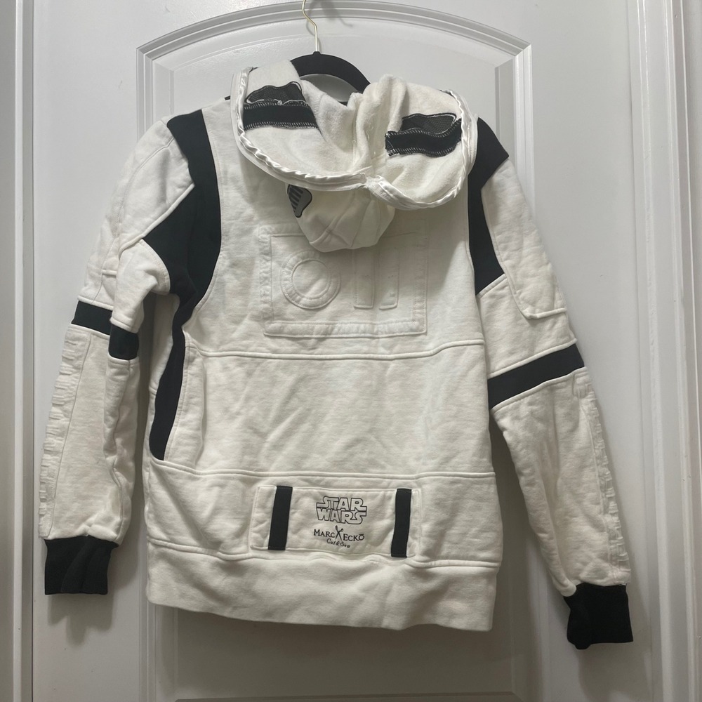 Marc Ecko Star Wars Stormtrooper Full Zip Hoodie Jacket White Black Size S - Picture 4 of 6